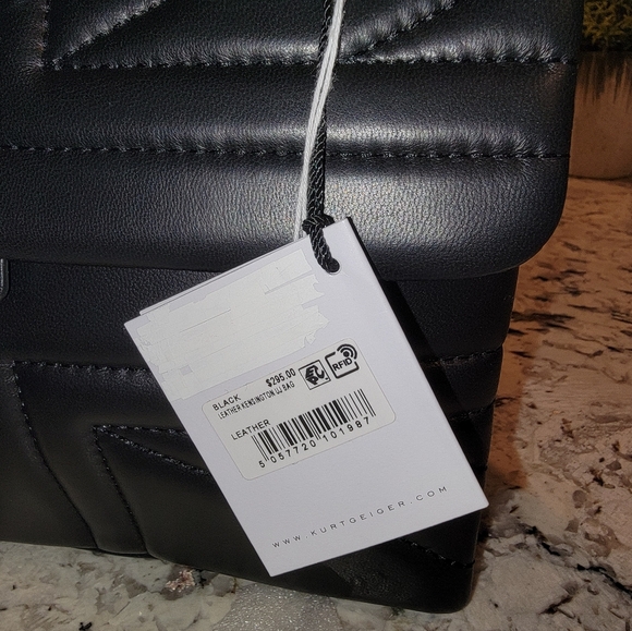 Kurt Geiger Black Quilted Shoulder Bag - Picture 6 of 6